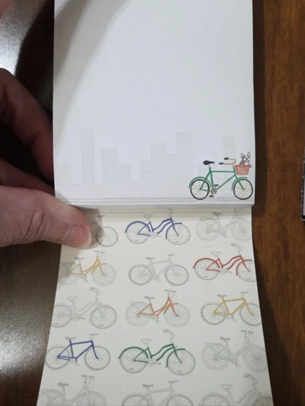 MOLLY & REX POCKET NOTEPAD BOSTON TERRIER ON A BICYCLE